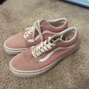 Vans Pink and Cream Sneakers Classic Low-Top Design
